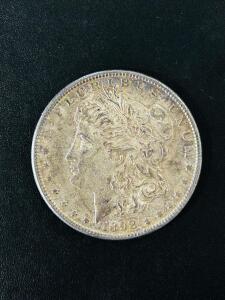 1898 Morgan Silver Dollar, 90% Silver, U.S. Mint, Circulated, Liberty & Eagle Design