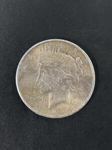 1924 Peace Silver Dollar USA - 90% Silver, Philadelphia Mint, Circulated Condition