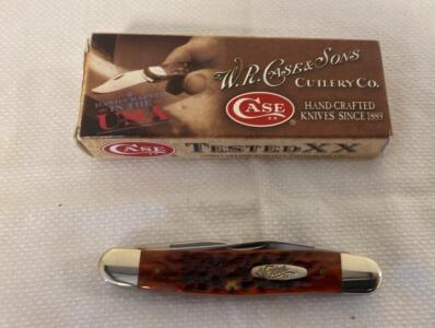 Case XX 3318 Stockman 2Blade Pocket Knife, Jigged Bone Handle, USA, Original Box