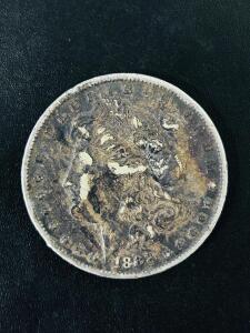 1888 Morgan Silver Dollar, U.S., 90% Silver, Heavy Circulated Condition, Liberty Head, Eagle Back