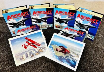 Aircraft Of The World: The Complete Guide, 6-Binder Set, 1995 Orbis, 2 Art Prints Included