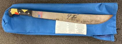 Ontario Knife Co Military Machete, Carbon Steel Blade, Custom-Taped Handle, Sheath, USA
