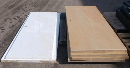 Lynden Door DADOOR Commercial Interior Wood Doors 3' x 7' Particleboard Core, RH, Qty 4, <br/>(1) 30"x80" White Door