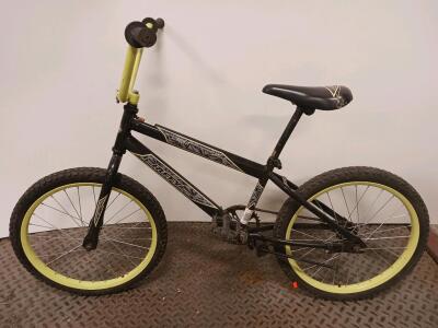 Huffy Rock It BMX 20" Black/Yellow, Steel Frame, Single Speed, Rear Coaster Brake, Youth Bike
