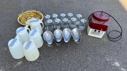 Robot Coupe R2 Food Processor Base, 12 Sugar Pourers, 6 Pitchers, 8 Sundae Dishes, 4 Trays
