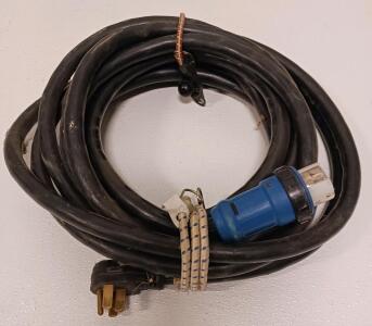 NEMA 14-50P to IEC 60309 32A 250V Heavy-Duty Extension Cord, 50 ft, 6 AWG, 4-Conductor