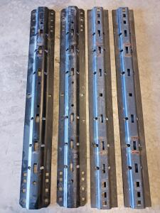 CMI U-Channel Sign Posts, 8 ft Steel, Black, Pre-drilled Holes, Set of 4