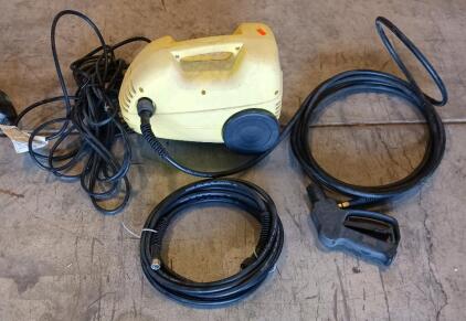 Compact Electric Pressure Washer, Estimated 1600 PSI, 2 Hoses, Trigger Gun, UL Certified