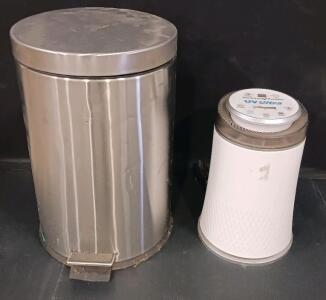 Advanced PureAir APA-5 Air Purifier, 5-Stage HEPA, Stainless Steel Flip-top Trash Can