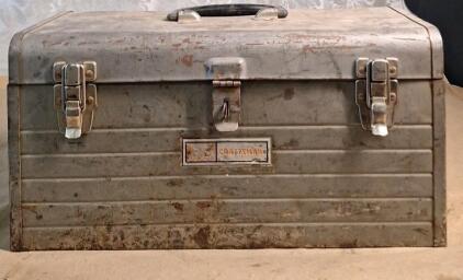 (1) Vintage Craftsman Metal Toolbox