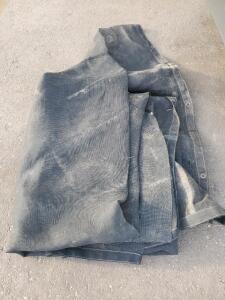 Heavy Duty Black Mesh Tarp 10' x 12' with Reinforced Edges and Grommets for Truck or Construction