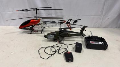 Volitation 9053 RC Helicopter & Apache-Style RC Helicopter Set with Controller & Charger
