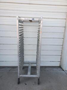 Commercial Aluminum 20-Tier Full-Size Sheet Pan Bakery Rack, 26"x20"x70", 5" Casters