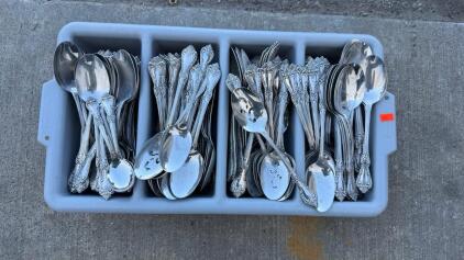 Oneida Canada "Royal Rose" Stainless Flatware Spoons Set &ndash; 60pcs, Teaspoon, Tablespoon, Serving