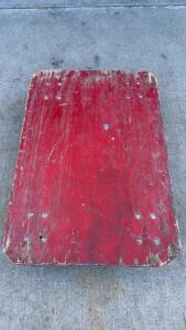 Red Wood Platform Dolly, 30" x 18", 1000 lb Capacity, 4" Swivel Casters