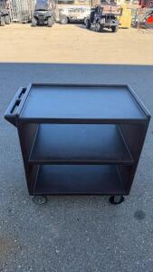 Cambro BC225 2-Shelf Utility Cart, 36"x22", 500 lb Capacity, Polyethylene, Brown, NSF