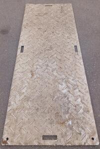 (6) Ground Protection Mats, HDPE, 8'x4', Diamond Tread, Four Mat Handles, Heavy-Duty