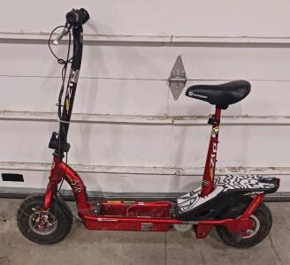 eZip 750 Electric Scooter, 750W Motor, 24V, Seat, 12.5" Wheels, Red, No Battery