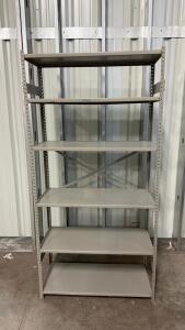Industrial Steel Shelving Rack, 6 Shelves, 36"x18"x84", Bolted, Heavy-Duty, Visible Rust