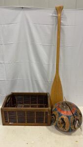 Wooden Canoe Paddle, 60" Varnished, Single-Blade, Beavertail Style &ndash; Standard Recreational Use & More