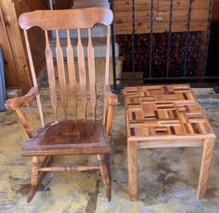 Rocking Chair and End Table 24x18x19