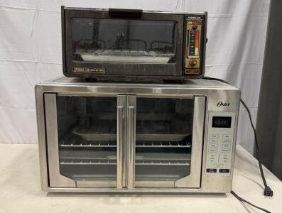 Oster Digital Stainless French Door Countertop Oven 0.95 cu. ft. & Vintage Norelco Toaster Range