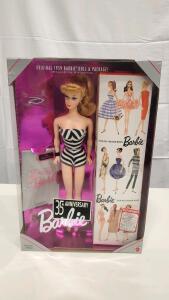 Barbie 35th Anniversary Original 1959 Reproduction Doll, Mattel #11591, NRFB, Blonde, 11.5&rdquo;