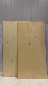 Two UFP Sanded Plywood Sheets 2'x4', 1/4" Thick, CARB/TSCA Compliant