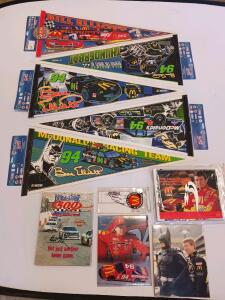 Bill Elliott NASCAR McDonald&rsquo;s Racing Team Autographed Pennant & Memorabilia Lot 1994-1999 And Much More