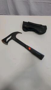 Estwing Firefighter Tomahawk Axe - Forged Steel, Shock Grip, 15" Length, Sheath, USA Made