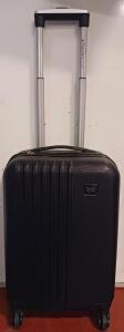 Travelers Club 20" Black Hard Shell Spinner Carry-On Luggage, ABS, 4 Wheels, Telescoping Handle