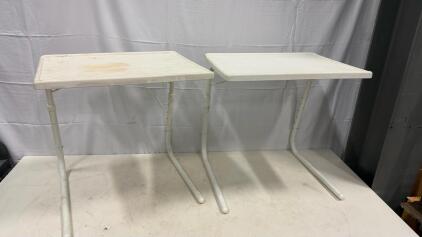 Set of 2 Table Mate II Adjustable Portable TV Snack Tables, 20.5"x15", 6 Height Settings