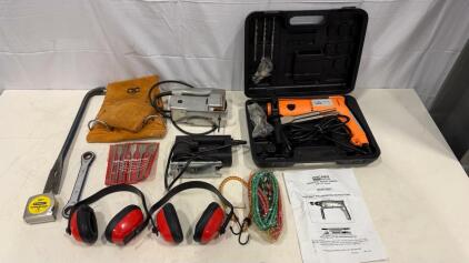 Chicago Electric Rotary Hammer 02957 w/ Case, B+D Jigsaw, Vintage Jigsaw, Hand Tools & Bits Lot