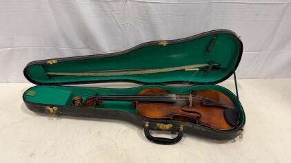 Full Size 4/4 Violin with Vintage Hardshell Case & Bow &ndash; Repair/Project Instrument