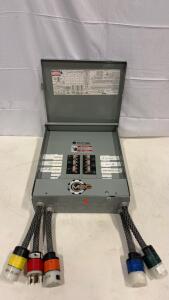 Black Sage 8-Circuit Power Distribution Panel, 120/240V, 5 Custom Outlets, Wall Mount