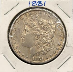 1881 Morgan Silver Dollar, 0.94 oz, 90% Silver, United States &ndash; Uncertified, Nice Details