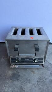 Toastmaster TP126 Commercial 4-Slot Stainless Steel Toaster, Dual Controls, NSF, UL, 120V