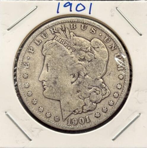 1901-O Morgan Silver Dollar, New Orleans Mint, 90% Silver, Circulated, 38.1 mm Diameter, 26.73 g