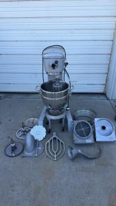 Hobart A-200 20 Qt Commercial Standing Mixer w/ Attachments, 3 Speed, 115V, Stainless Bowl