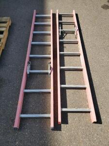 Louisville 24-ft Fiberglass Extension Ladder, 2-Section, 300 lb Duty, Type IA, D-Rung