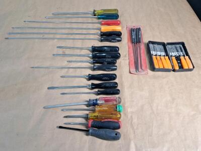 (19) Assorted Screwdrivers & (2) Pick Sets