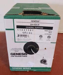 490 ft. Genesis 22/4 Solid Copper Low Voltage Cable, White, CL2 CM SUNRES, ETL Listed