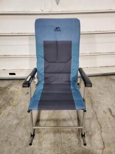 ALPS Mountaineering Folding Rocking Chair, Steel Blue/Charcoal, 300 lb Cap, Powder Coated Frame