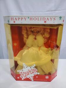 1989 Mattel Happy Holidays Barbie Special Edition - Keepsake Ornament, Complete in Box, UPC 074299035233