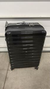 iFLY 28-Inch Spinner Luggage Black Hardside Suitcase, Polycarbonate Shell, 4-Wheel, Expandable