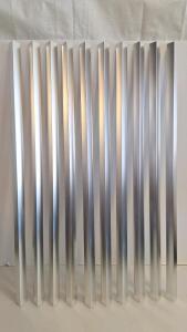 (1) 10-Pack Of Aluminum Corner Guard, 2" x 2" x 48" Long