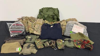 US Military Surplus Size Medium Lot&mdash;US/Euro Gear, Pouches, Canteens, Clothing, Hats, Gloves, Socks