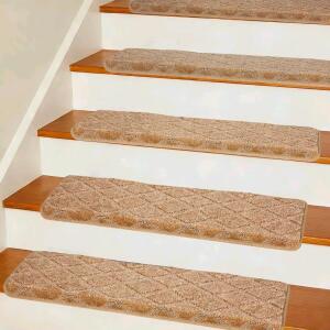 Bullnose Carpet Stair Treads 30''x9.5&rdquo;x1.5'', 14 Pcs