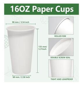 (4) Boxes of 110 Pack Coffee Cups 16 oz (440 TOTAL)