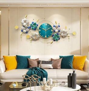 Large Metal Floral Wall Clock 39&rdquo;